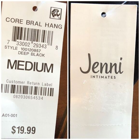 JENNI INTIMATES - NWT - L Sz M “On Repeat” Wide Lace Bralette in Deep Black - Picture 12 of 14